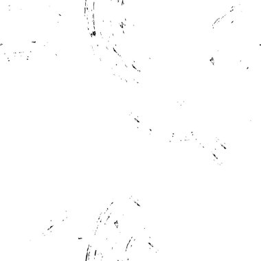Grunge üst üste biniyor. Soyut siyah-beyaz vektör arkaplanı. Çatlak, leke ve noktalarda kirli desenli tek renkli klasik yüzey. Karanlık korku tarzında eski bir duvar.