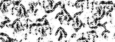 Grunge üst üste biniyor. Soyut siyah-beyaz vektör arkaplanı. Çatlak, leke ve noktalarda kirli desenli tek renkli klasik yüzey. Karanlık korku tarzında eski bir duvar.