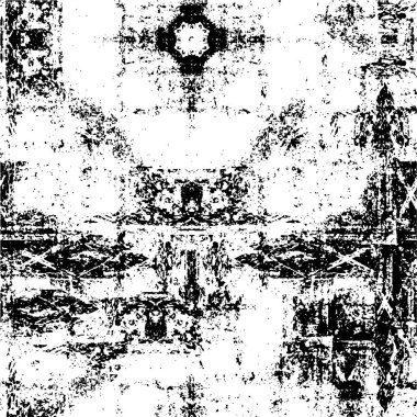 Tek renkli yaratıcı mürekkep çizimi. grunge dokusu