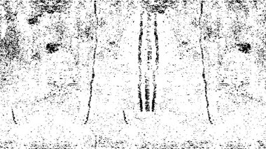 Grunge üst üste biniyor. Soyut siyah-beyaz vektör arkaplanı. Çatlak, leke ve noktalarda kirli desenli tek renkli klasik yüzey. Karanlık korku tarzında eski bir duvar.