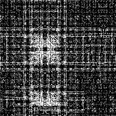 Grunge üst üste biniyor. Soyut siyah-beyaz vektör arkaplanı. Çatlak, leke ve noktalarda kirli desenli tek renkli klasik yüzey. Karanlık korku tarzında eski bir duvar.