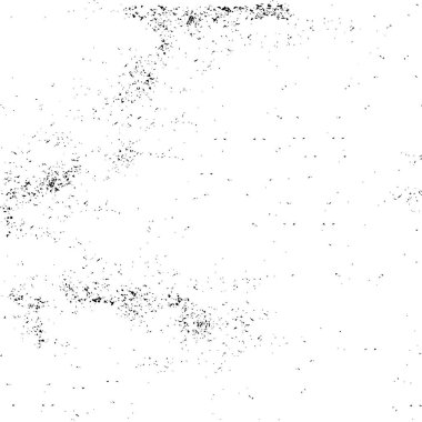 Grunge üst üste biniyor. Soyut siyah-beyaz vektör arkaplanı. Çatlak, leke ve noktalarda kirli desenli tek renkli klasik yüzey. Karanlık korku tarzında eski bir duvar.