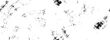 Grunge üst üste biniyor. Soyut siyah-beyaz vektör arkaplanı. Çatlak, leke ve noktalarda kirli desenli tek renkli klasik yüzey. Karanlık korku tarzında eski bir duvar.