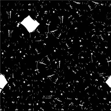 Vektör grunge dokusu. Siyah beyaz arka plan. Soyut monokrom resim koyu tonlarda solmuş bir efekt içerir