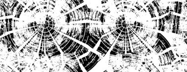 Vektör grunge dokusu. Siyah beyaz arka plan. Soyut monokrom resim koyu tonlarda solmuş bir efekt içerir