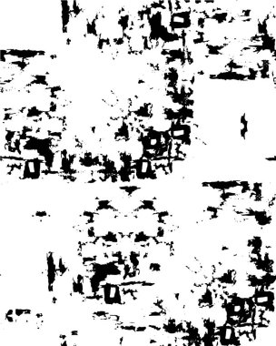 Vektör grunge dokusu. Siyah beyaz arka plan. Soyut monokrom resim koyu tonlarda solmuş bir efekt içerir