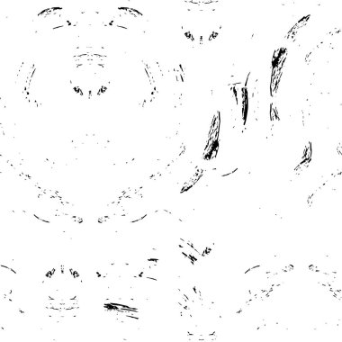 Vektör grunge dokusu. Siyah beyaz arka plan. Soyut monokrom resim koyu tonlarda solmuş bir efekt içerir