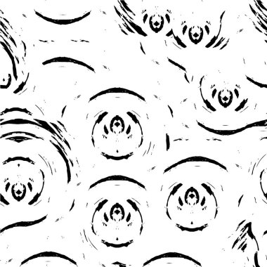 Abstract black and white vector background. Monochrome vintage surface with dirty pattern in cracks, spots, dots