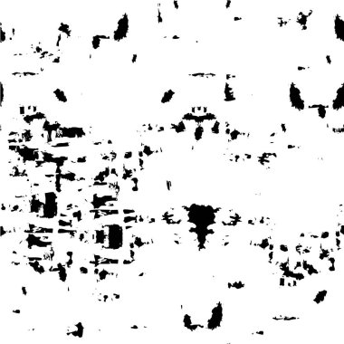 Abstract black and white vector background. Monochrome vintage surface with dirty pattern in cracks, spots, dots
