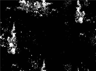 Abstract black and white vector background. Monochrome vintage surface with dirty pattern in cracks, spots, dots
