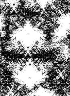Abstract black and white vector background. Monochrome vintage surface with dirty pattern in cracks, spots, dots