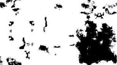 Abstract black and white vector background. Monochrome vintage surface with dirty pattern in cracks, spots, dots