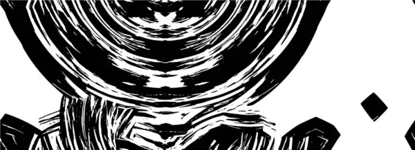 Monochromatyczna Ilustracja Kreatywnego Tuszu Grunge Tekstury — Wektor stockowy