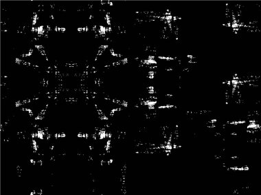 Abstract black and white vector background. Monochrome vintage surface with dirty pattern in cracks, spots, dots