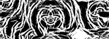 Abstract black and white vector background. Monochrome vintage surface with dirty pattern in cracks, spots, dots