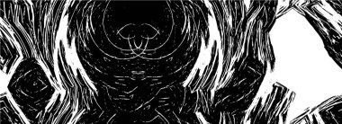 Siyah beyaz desenli, noktalı, çizik ve çizgili sıkıntılı bir arka plan. soyut vektör illüstrasyonu.        