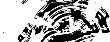 Siyah beyaz desenli, noktalı, çizik ve çizgili sıkıntılı bir arka plan. soyut vektör illüstrasyonu.        