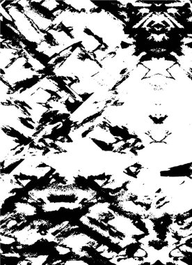 Abstract black and white vector background. Monochrome vintage surface with dirty pattern in cracks, spots, dots