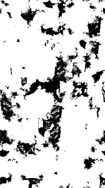 Abstract black and white vector background. Monochrome vintage surface with dirty pattern in cracks, spots, dots
