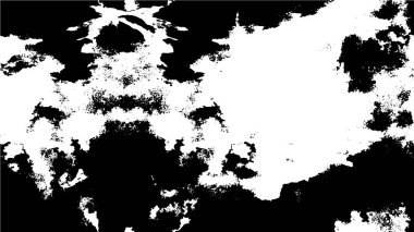 Abstract black and white vector background. Monochrome vintage surface with dirty pattern in cracks, spots, dots