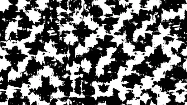 Fond Tourmenté Texture Noire Blanche Avec Des Points Des Taches — Image vectorielle