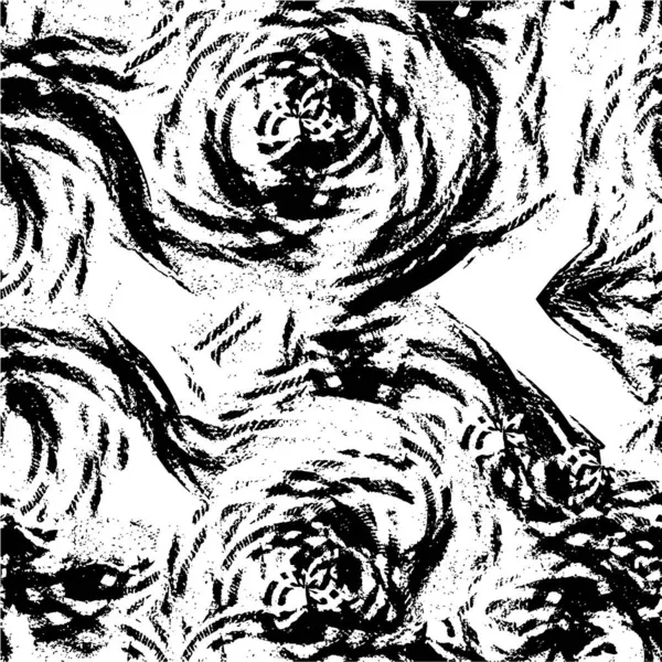 Абстрактний Фон Монохромна Текстура Чорно Білий Текстурований Фон — стоковий вектор