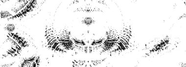 Abstract black and white vector background. Monochrome vintage surface with dirty pattern in cracks, spots, dots