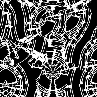 Abstract black and white vector background. Monochrome vintage surface with dirty pattern in cracks, spots, dots