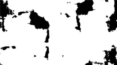 Abstract black and white vector background. Monochrome vintage surface with dirty pattern in cracks, spots, dots