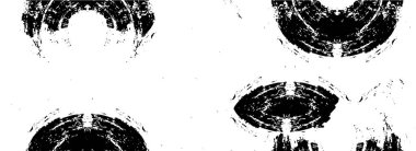 Abstract black and white vector background. Monochrome vintage surface with dirty pattern in cracks, spots, dots