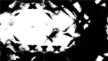 Abstract black and white vector background. Monochrome vintage surface with dirty pattern in cracks, spots, dots