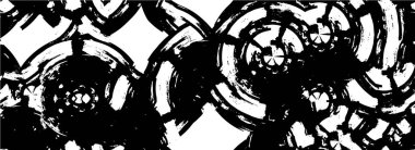 Abstract black and white vector background. Monochrome vintage surface with dirty pattern in cracks, spots, dots