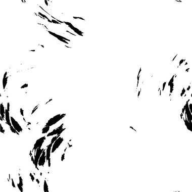 Abstract black and white vector background. Monochrome vintage surface with dirty pattern in cracks, spots, dots