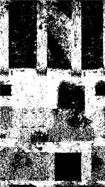 Abstract black and white vector background. Monochrome vintage surface with dirty pattern in cracks, spots, dots