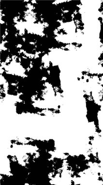 Abstract black and white vector background. Monochrome vintage surface with dirty pattern in cracks, spots, dots