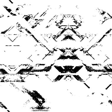 Abstract black and white vector background. Monochrome vintage surface with dirty pattern in cracks, spots, dots