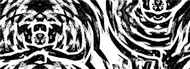 Siyah ve beyaz dokusunda sıkıntılı desen 