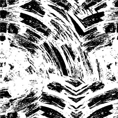 Abstract black and white vector background. Monochrome vintage surface with dirty pattern in cracks, spots, dots