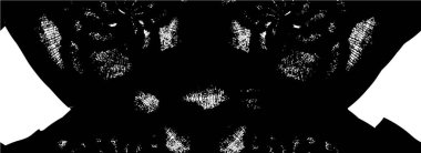 Abstract black and white vector background. Monochrome vintage surface with dirty pattern in cracks, spots, dots