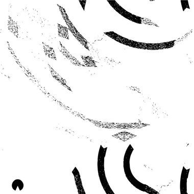 Abstract black and white vector background. Monochrome vintage surface with dirty pattern in cracks, spots, dots