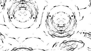 Abstract black and white vector background. Monochrome vintage surface with dirty pattern in cracks, spots, dots