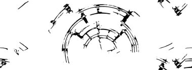 Abstract black and white vector background. Monochrome vintage surface with dirty pattern in cracks, spots, dots