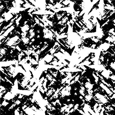 Abstract black and white vector background. Monochrome vintage surface with dirty pattern in cracks, spots, dots