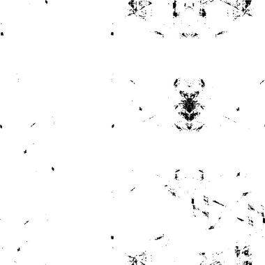 Abstract black and white vector background. Monochrome vintage surface with dirty pattern in cracks, spots, dots