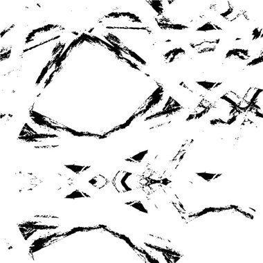 Abstract black and white vector background. Monochrome vintage surface with dirty pattern in cracks, spots, dots