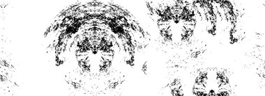 Abstract black and white vector background. Monochrome vintage surface with dirty pattern in cracks, spots, dots