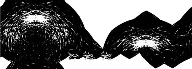 Abstract black and white vector background. Monochrome vintage surface with dirty pattern in cracks, spots, dots