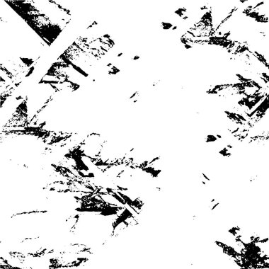 Grunge üst üste biniyor. Soyut siyah-beyaz vektör arkaplanı. Çatlaklarda, noktalarda, noktalarda kirli desenli tek renkli vintage yüzey. 