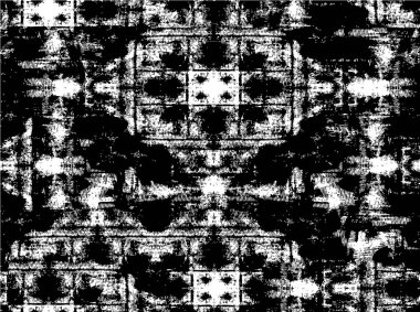Abstract black and white vector background. Monochrome vintage surface with dirty pattern in cracks, spots, dots