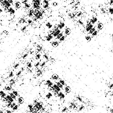 Abstract black and white vector background. Monochrome vintage surface with dirty pattern in cracks, spots, dots